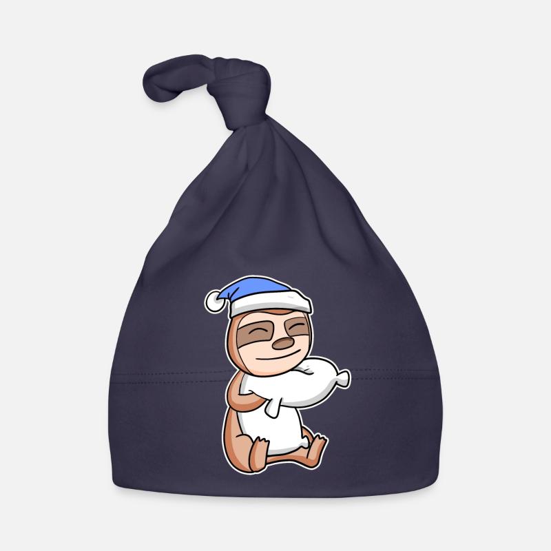 Sloth with pillow and sleeping cap Organic Baby Cap