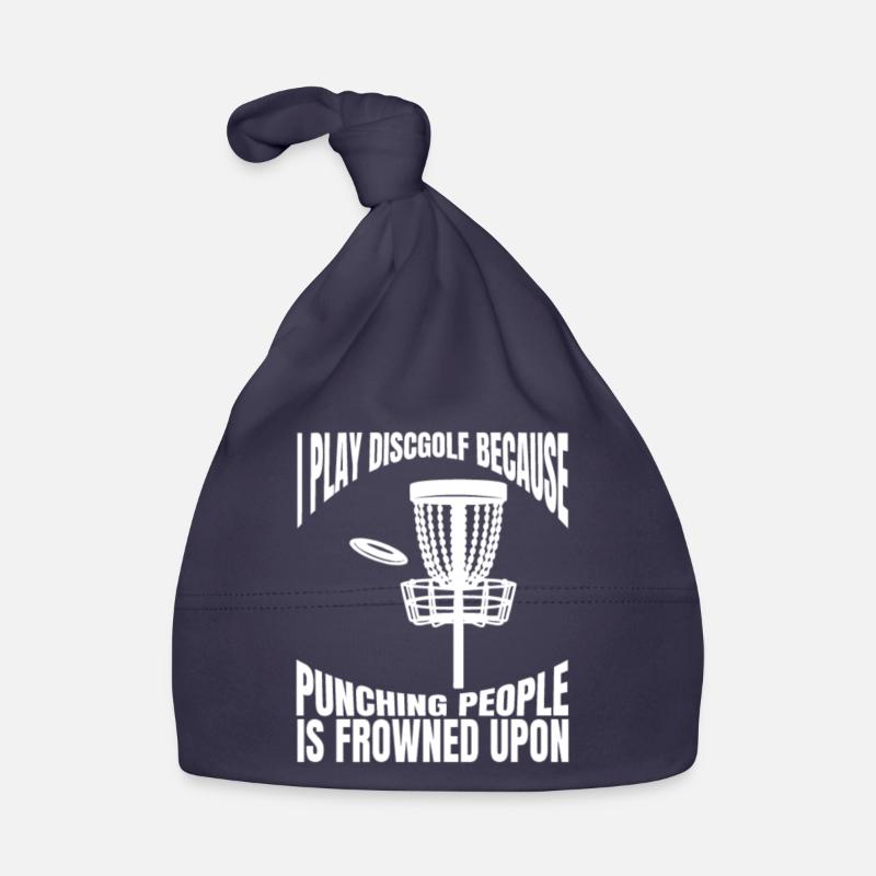 Discgolf lustige Spruch Discgolfer Discgolfspieler Baby Bio-Mütze