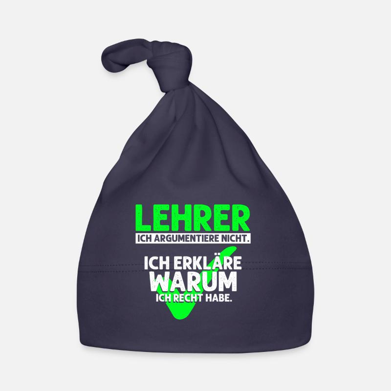 Lehrerin Lehrkraft Prüfung Klassenarbeit Beruf Baby Bio-Mütze