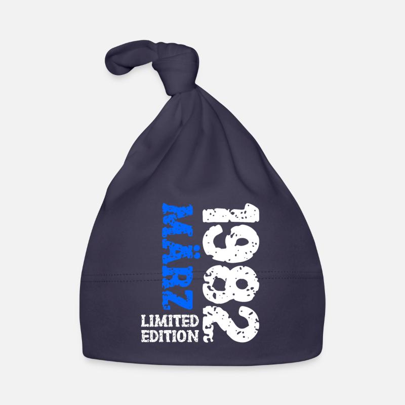 1982 März Limited Edition Geburtstag Geschenk Baby Bio-Mütze