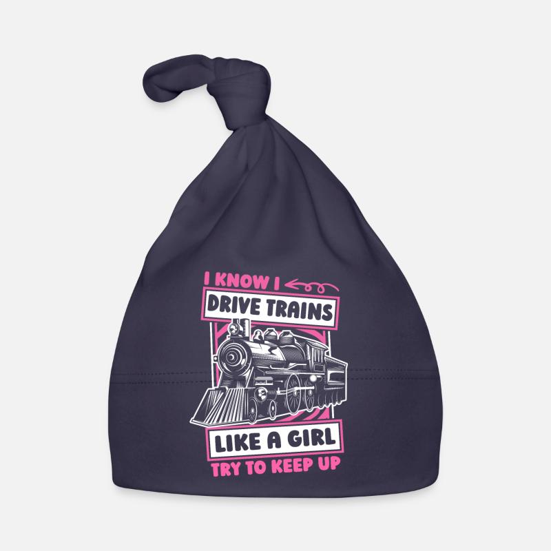 Train driver girl train driver Organic Baby Cap
