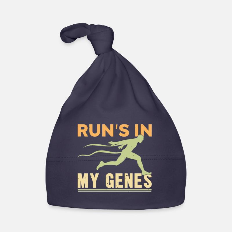 Les marathoniens courent la course est dans mes gènes Bonnet bio Bébé