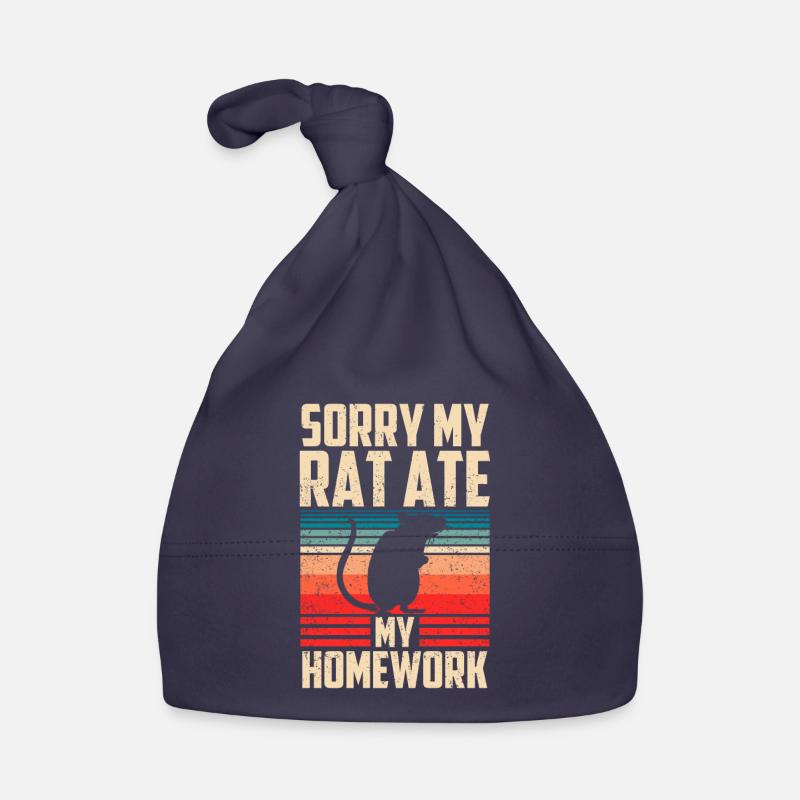 Mon rat a mangé mon animal de devoirs Bonnet bio Bébé