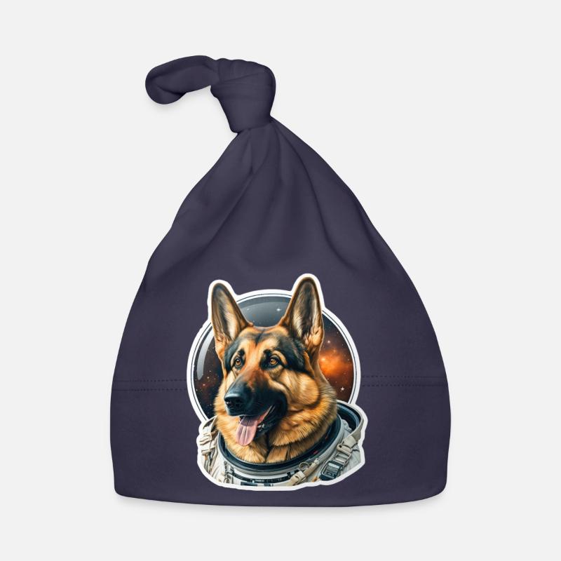 Chien de berger dans l’espace, drôles de chiens, Spacedogo ! Bonnet bio Bébé