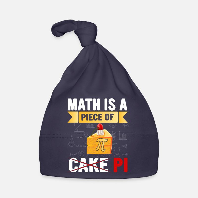 Math Pie Cake Illustration Organic Baby Cap
