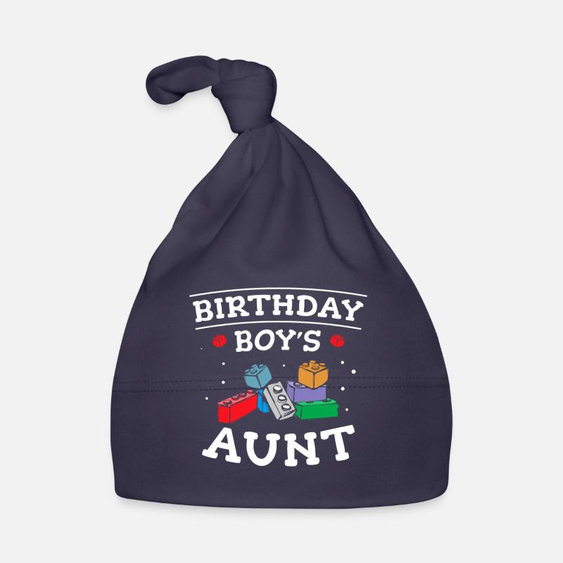 Blocs de construction de la tante du garçon d’anniversaire Bonnet bio Bébé