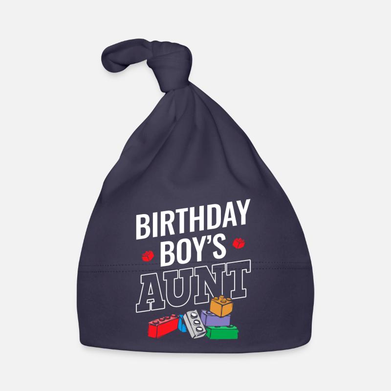 Blocs de construction de la tante du garçon d’anniversaire Bonnet bio Bébé
