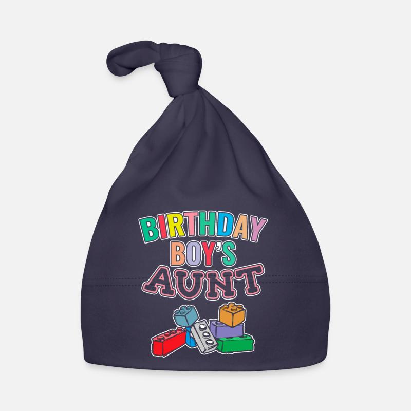 Blocs de construction de la tante du garçon d’anniversaire Bonnet bio Bébé