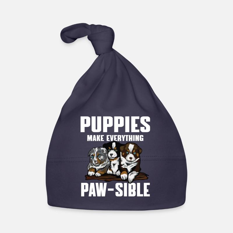 Funny Puppy Lovers Puns Organic Baby Cap