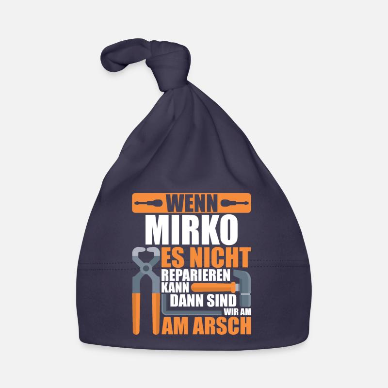 Vorname Mirko Name Geburtstag Geschenk Baby Bio-Mütze