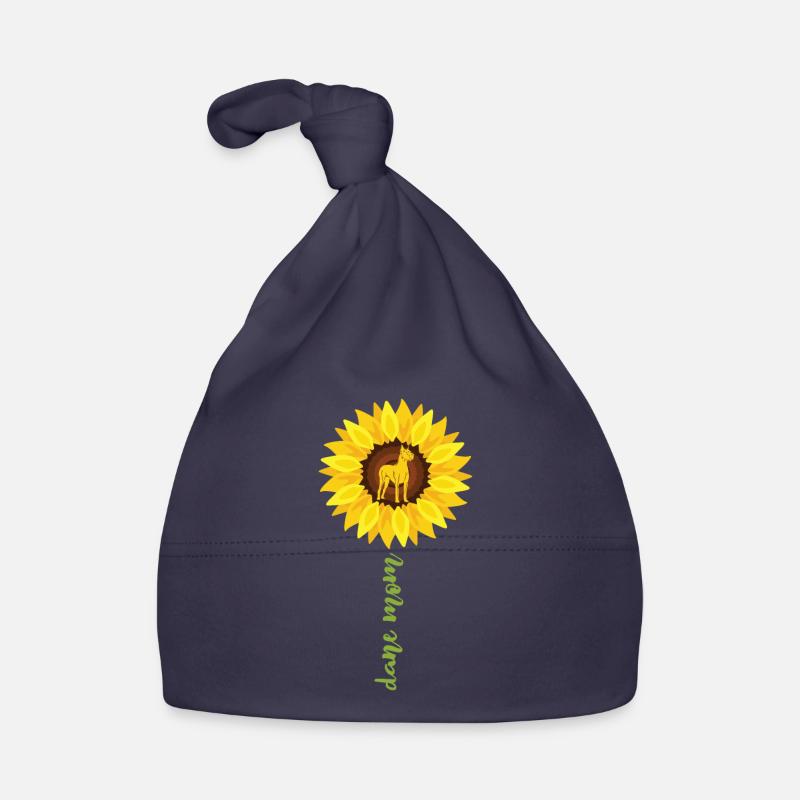Great Dane Mom Sunflower Dane Lovers Organic Baby Cap