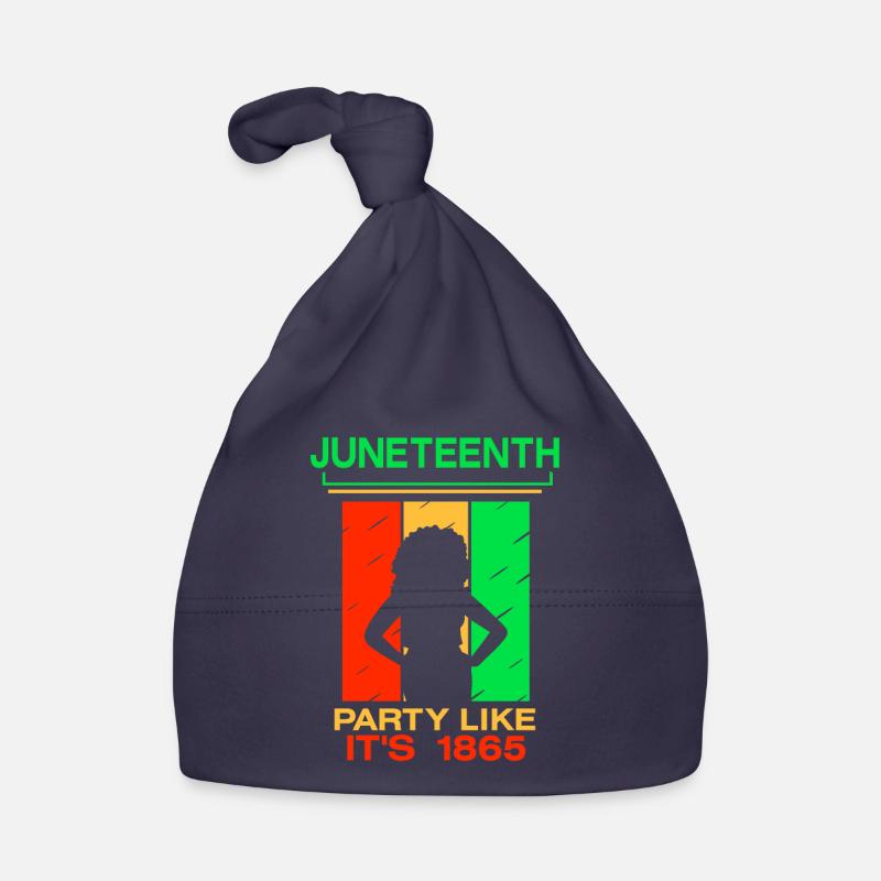 Juneteenth celebrate as in 1865 Africa Black Organic Baby Cap