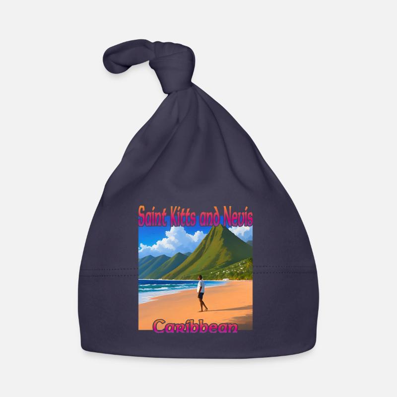 Beach in Saint Kitts and Nevis Organic Baby Cap