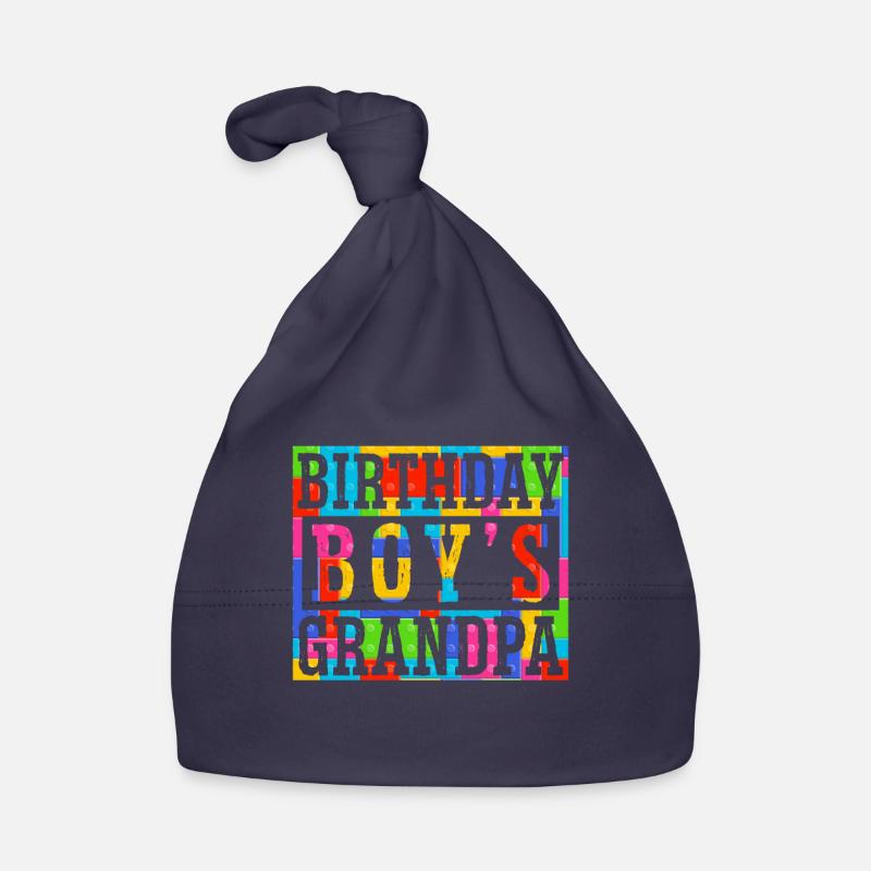 Blocs de construction de grand-père garçon d’anniversaire Bonnet bio Bébé