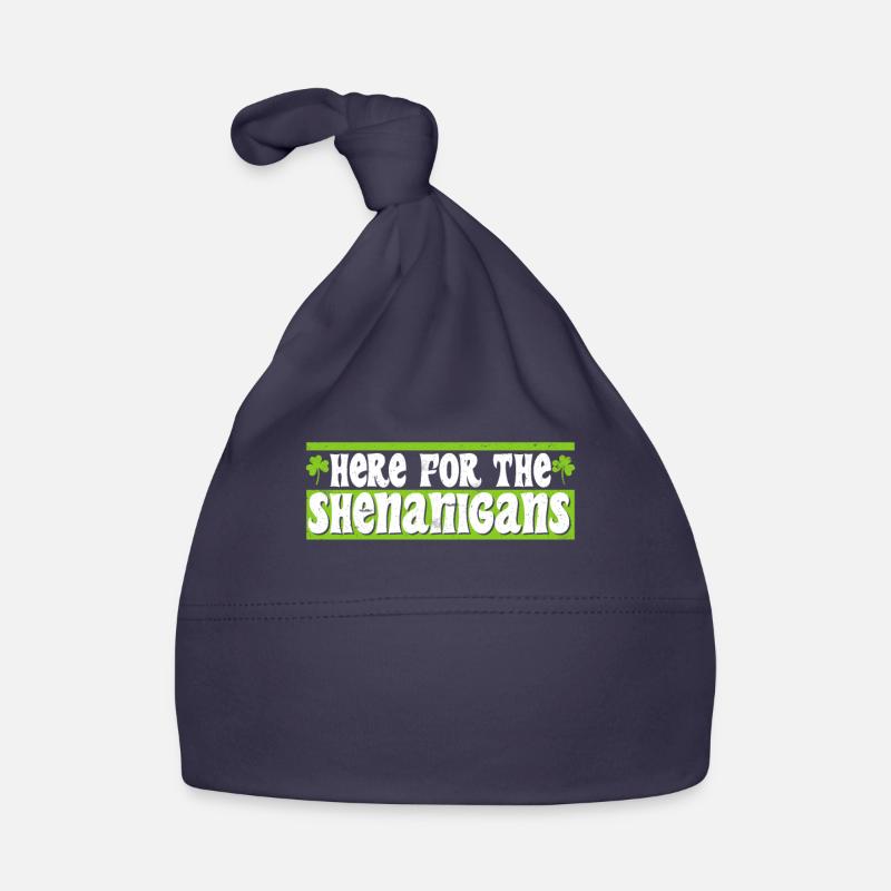 Here for the Shenanigans St Patrick's Day Organic Baby Cap
