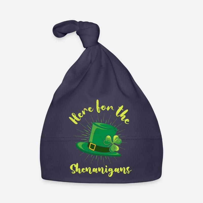 La Saint-Patrick est là pour les manigances - Bonnet bio Bébé - marine