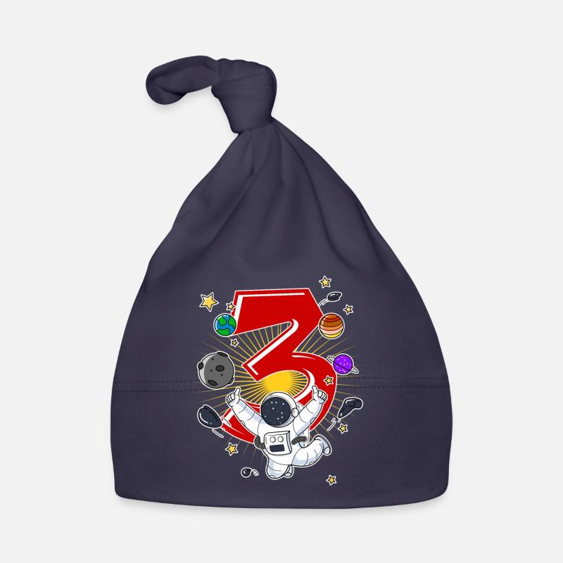 Astronaut 3 Years Space Rocket 3rd Birthday Organic Baby Cap