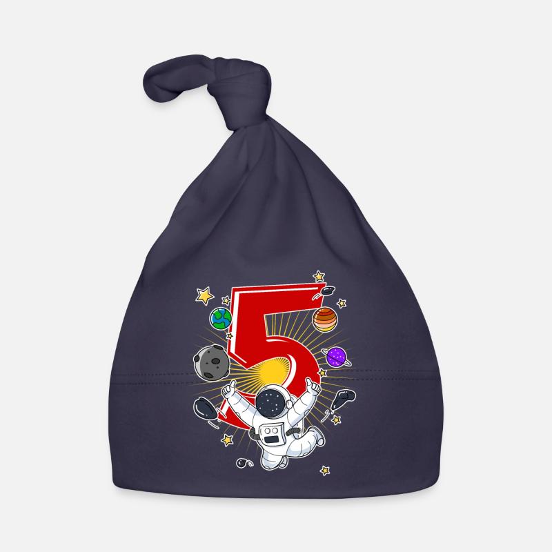 Astronaut 5 Years Space Rocket 5th Birthday Organic Baby Cap