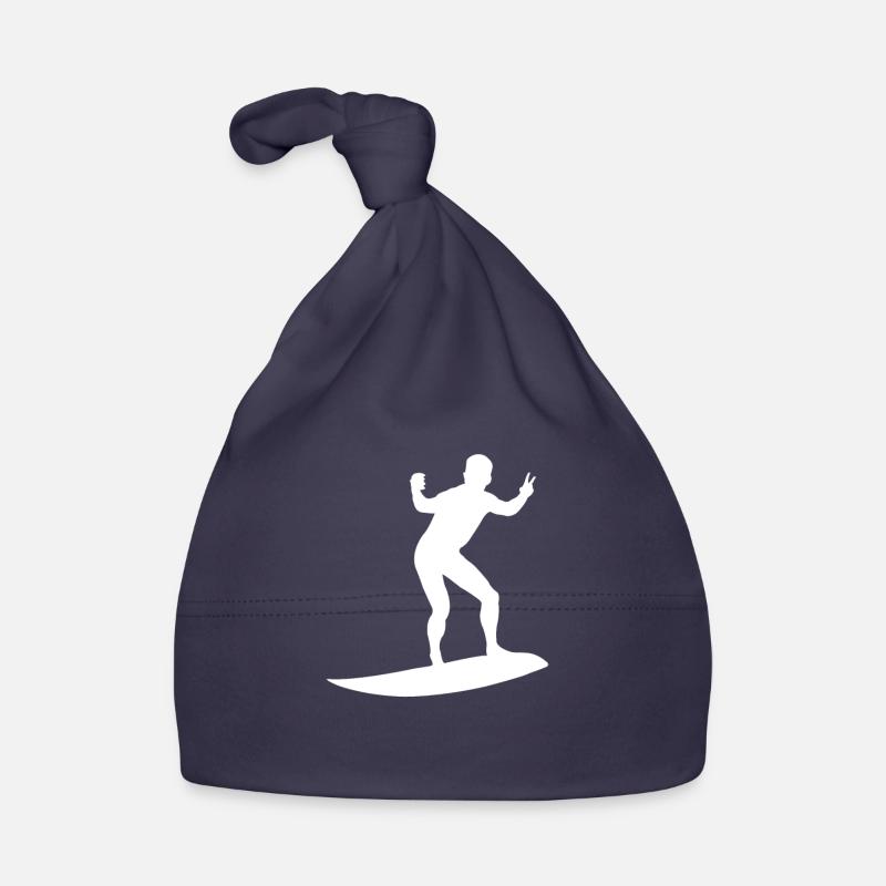 Silhouette de surfeur Bonnet bio Bébé
