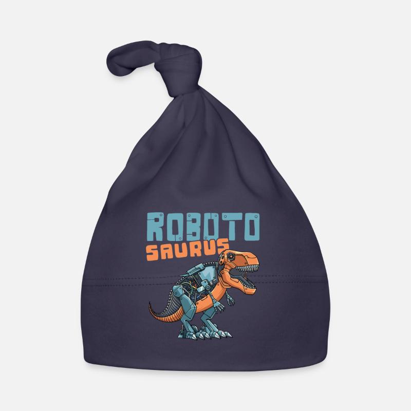 Robot Dinosaur T-Rex Organic Baby Cap