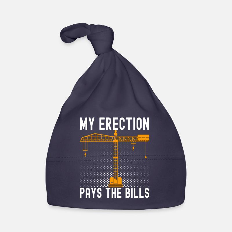 Kranführer Kranfahrer - Baby Bio-Mütze - Navy