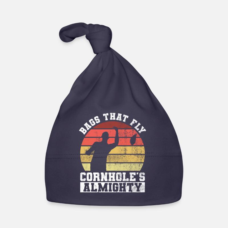 Cornhole Player Blind Hole - Funny Cornhole Organic Baby Cap
