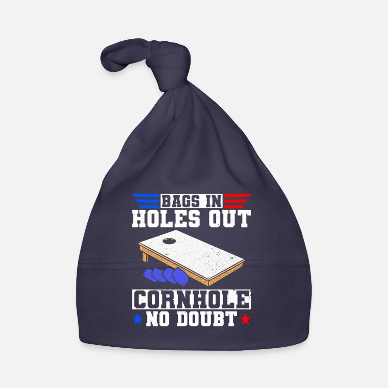 Cornhole Player Blind Hole - Funny Cornhole Organic Baby Cap