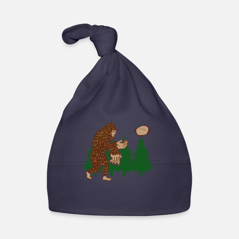 Playing Bigfoot Cornhole - Funny Cornhole Organic Baby Cap