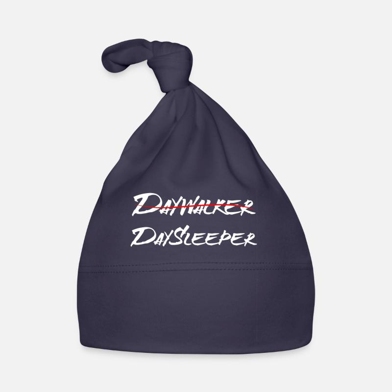 Daywalker - Daysleeper - Funny Late Riser Design Organic Baby Cap