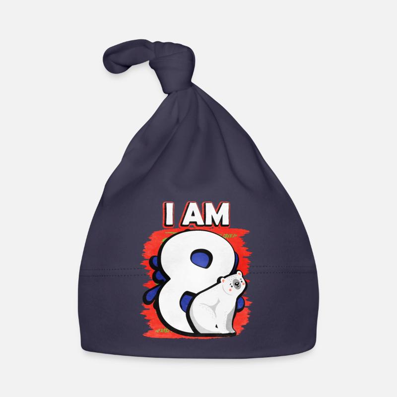 Ich Bin 8 Eisbär Baby Bio-Mütze