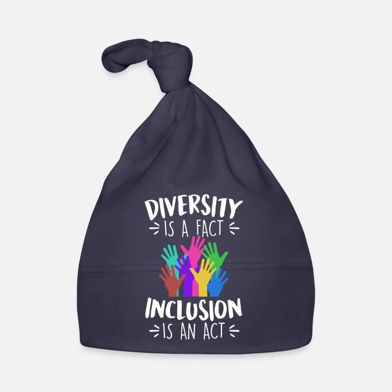 Diversity is a fact Inclusion is an Act Vielfalt Organic Baby Cap