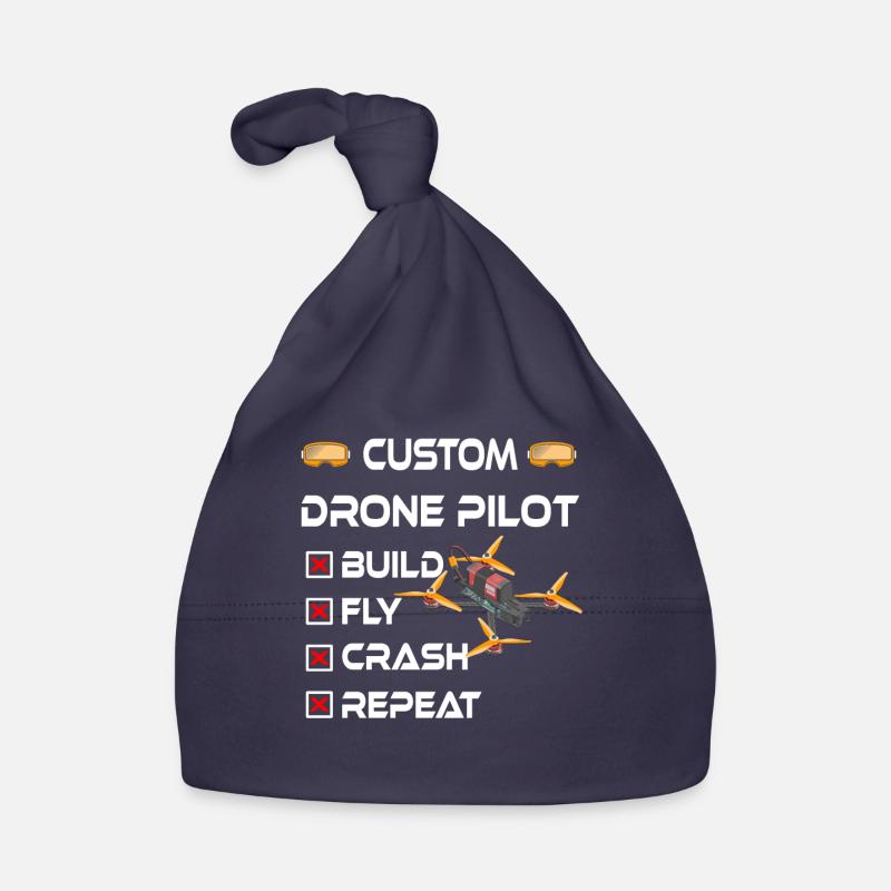 Custom Drone Pilot Organic Baby Cap