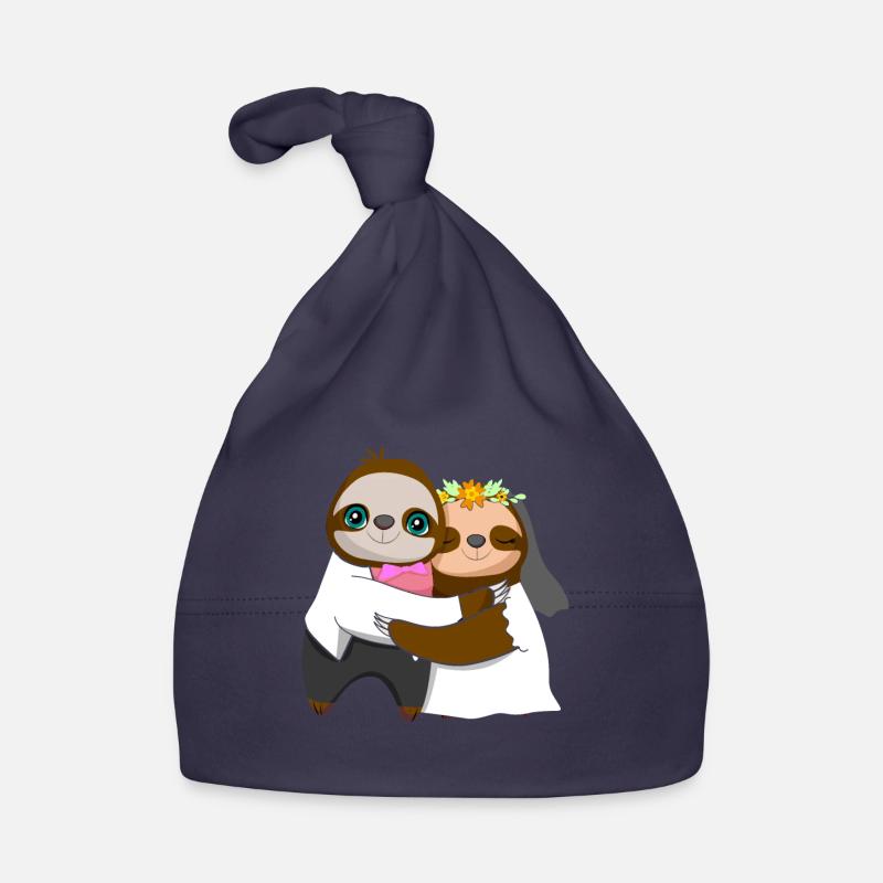 Wedding Day Married Sloth Whisperer Organic Baby Cap