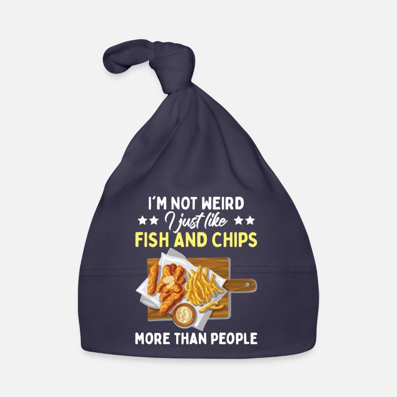 Britisches Essen | Ich mag einfach Fish and Chips Baby Bio-Mütze