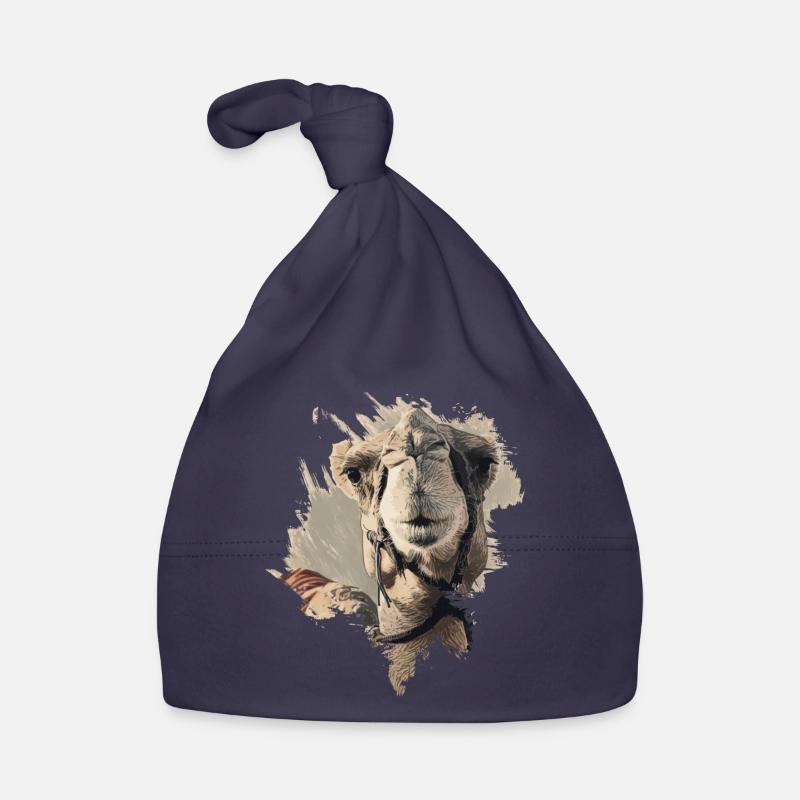 Kamelkopf Kamel - Baby Bio-Mütze - Navy