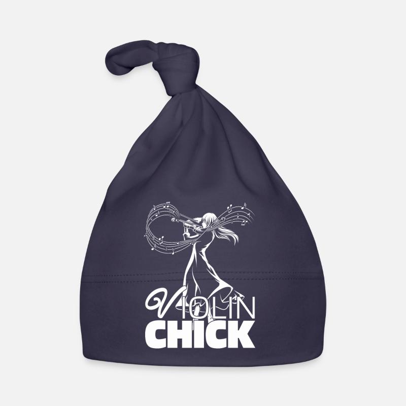 Violon Violon Poussin - Bonnet bio Bébé - marine