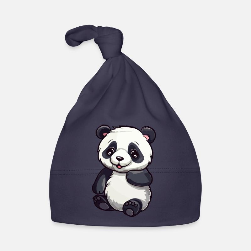 Panda mignon Bonnet bio Bébé