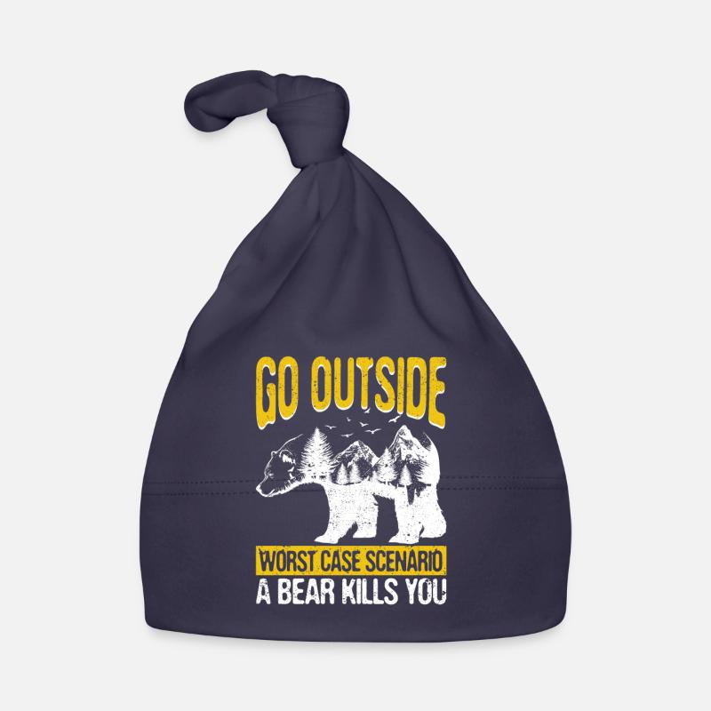 Going outside Worst Case Scenario A Bear Park Organic Baby Cap