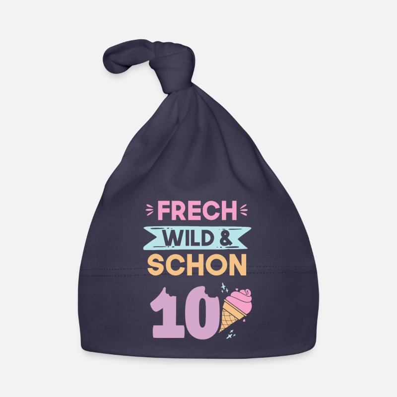 10 Jahre Geburtstag Junge Mädchen Eis essen Baby Bio-Mütze
