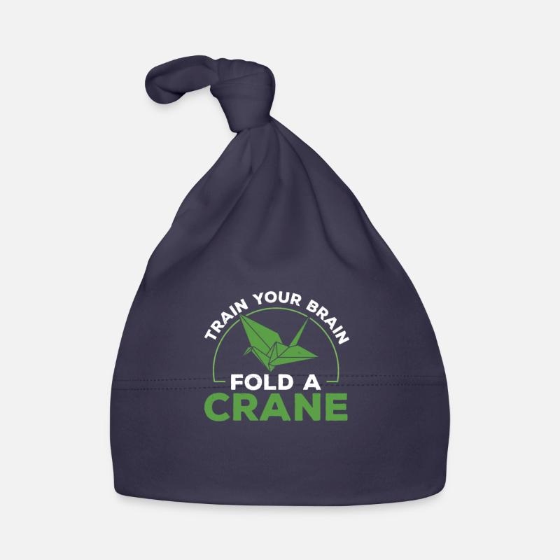 Train your brain Funny folding crane Organic Baby Cap