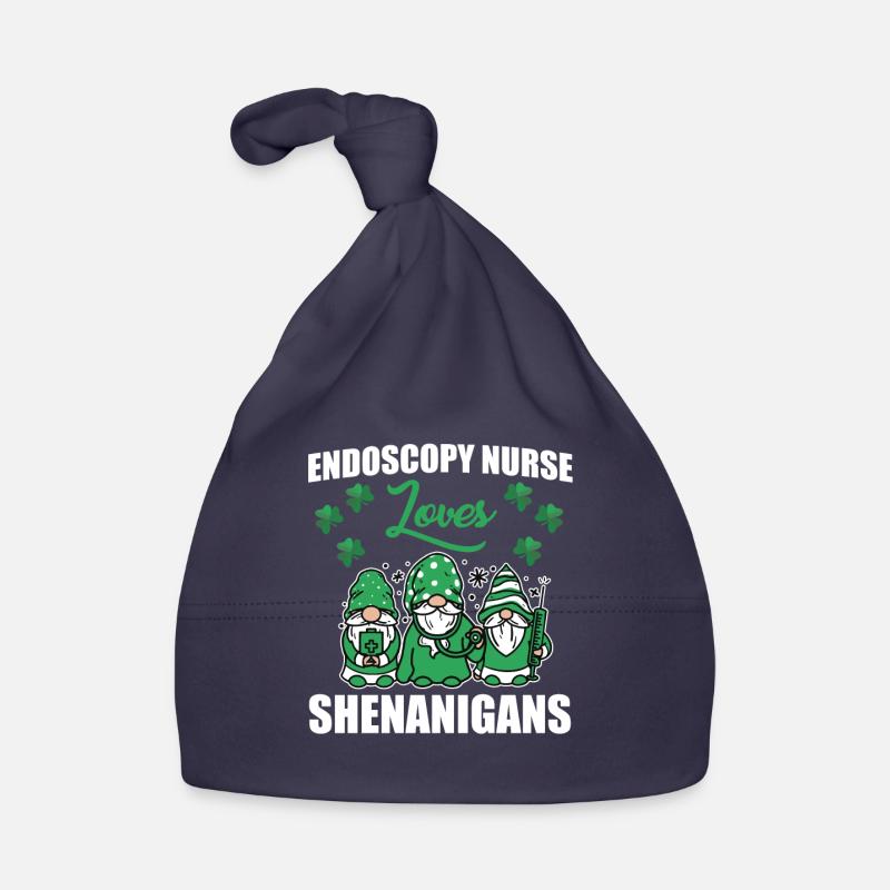 Endoskopie Krankenschwester St. Patricks Day Baby Bio-Mütze