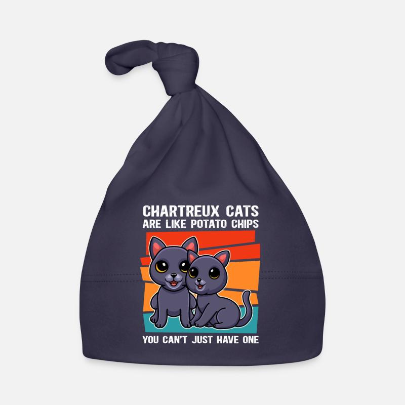 Chartreux Chartreux Chartreux Chat Propriétaire Cadeau Bonnet bio Bébé