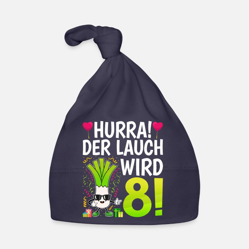 Hurra der Lauch wird 8 Baby Bio-Mütze