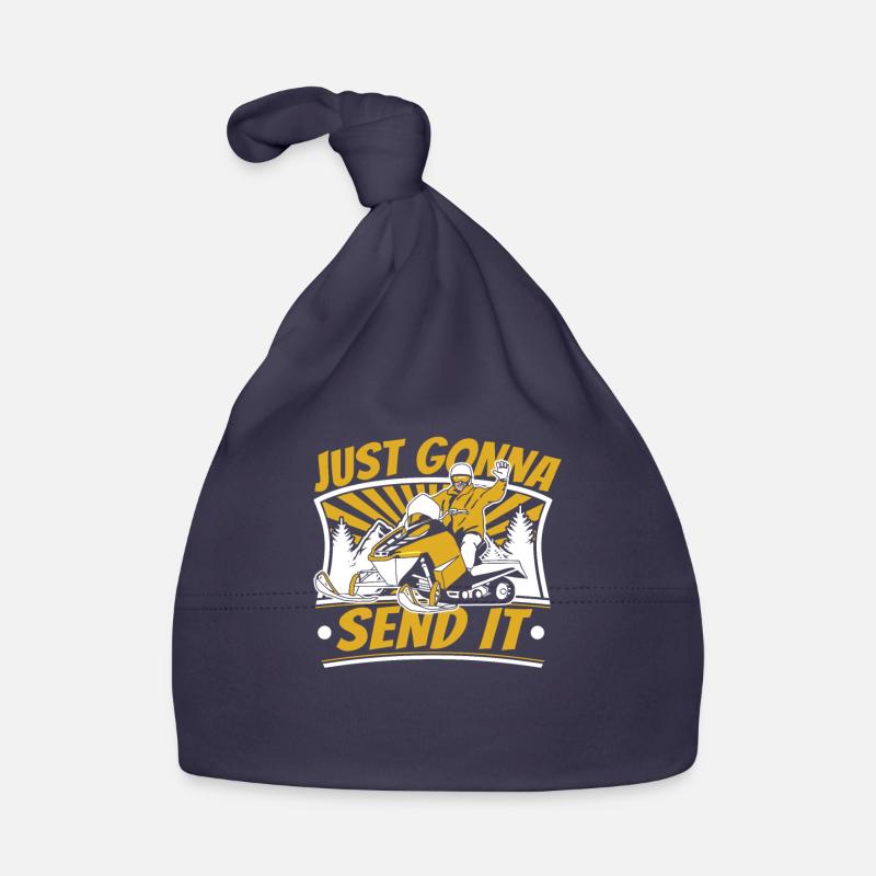 Just going to Send It Snow Motorcycle Snowmobile Organic Baby Cap