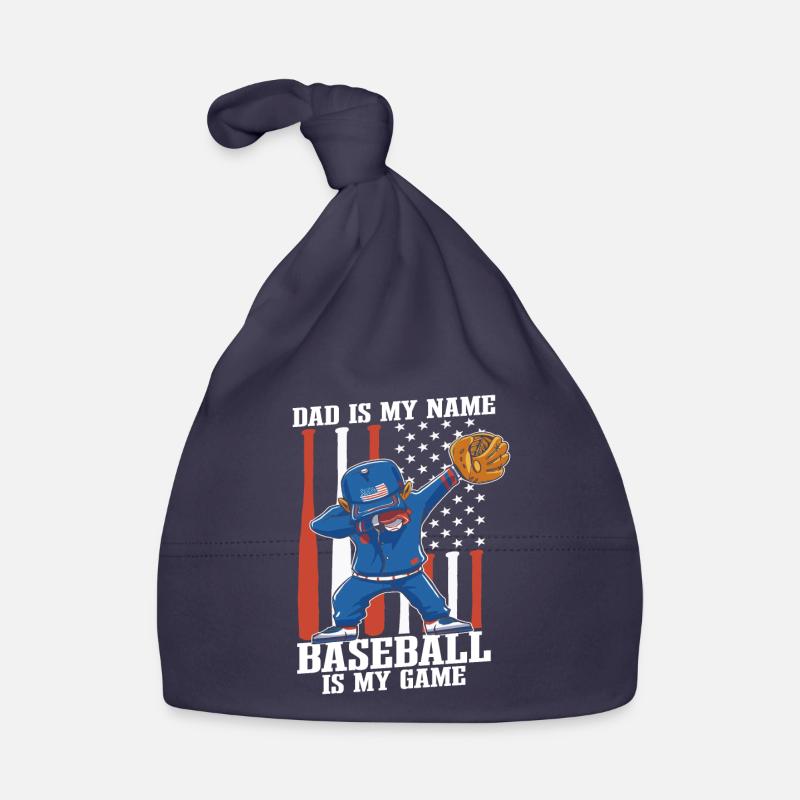 Papa est mon nom Le baseball est mon jeu Bonnet bio Bébé