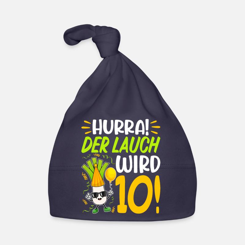 Hurra der Lauch wird 10 Geburtstag Baby Bio-Mütze