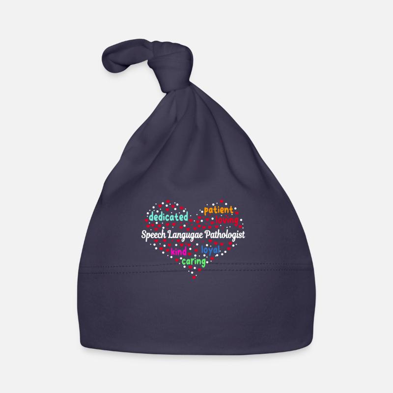 Great Speech Pathologist Heart Design Organic Baby Cap