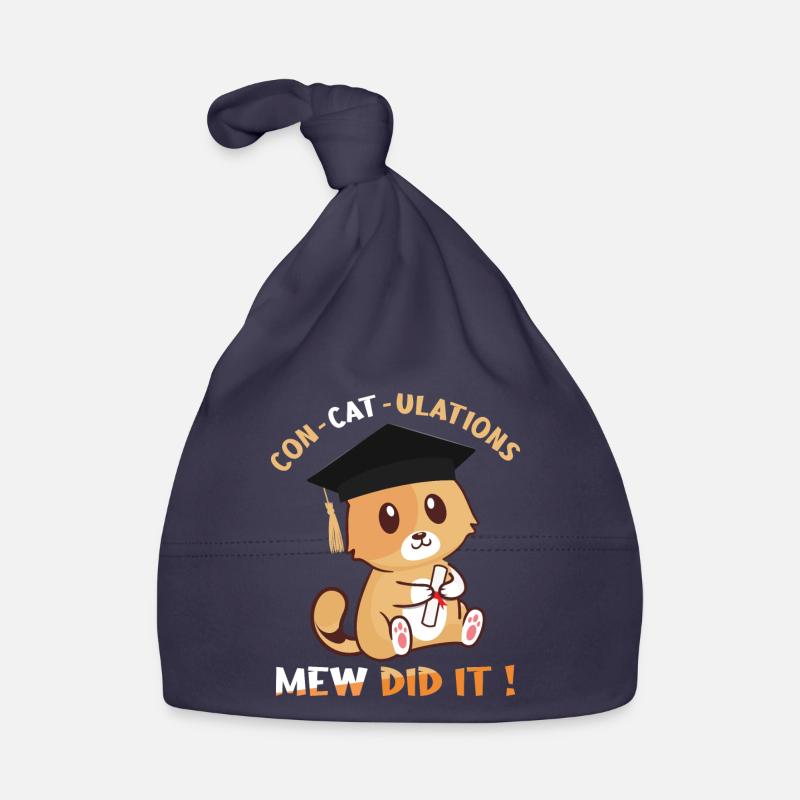 Cute Cat Diplômé Graduation 2023 Bonnet bio Bébé