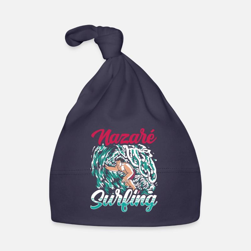 Nazaré Surf Vagues Surfer Surf Bonnet bio Bébé