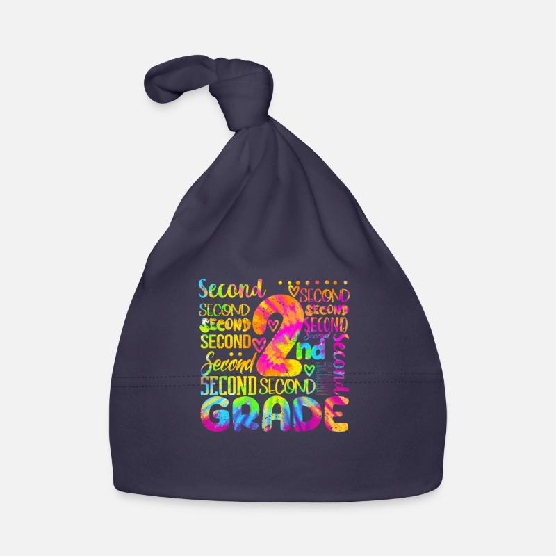 Tie Dye 2nd Grade Typography Team Teacher Second Bonnet bio Bébé